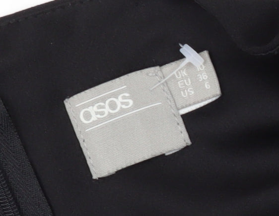 Womens UK Size 10 ASOS One-Piece Black Jumpsuit