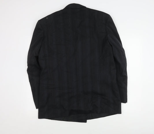 Anthony Loretto Men's Black 42R Peak Lapel Blazer