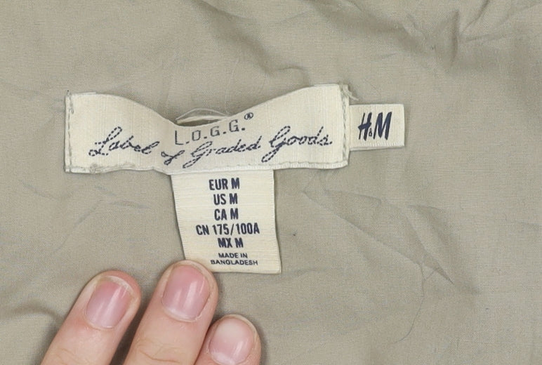 H&M Unisex Green Parka Jacket M Casual Outdoor