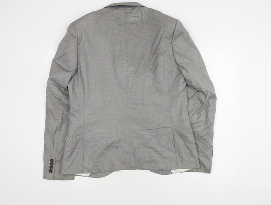 Mens UK Size 42 Topman Regular Grey Suit Jacket
