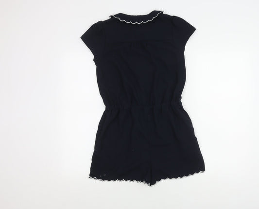Next Black Teen Playsuit, Size 14, Collared, Casual Wear