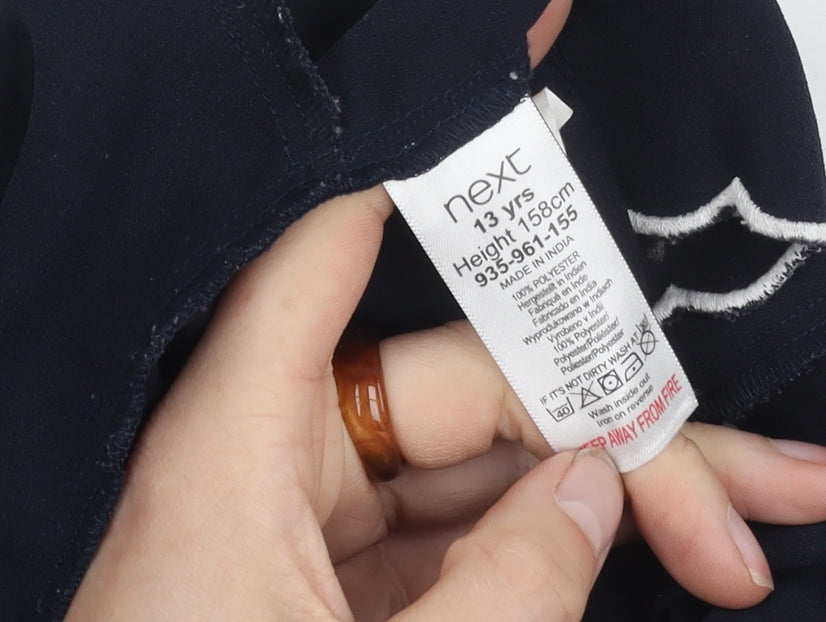 Next Black Teen Playsuit, Size 14, Collared, Casual Wear