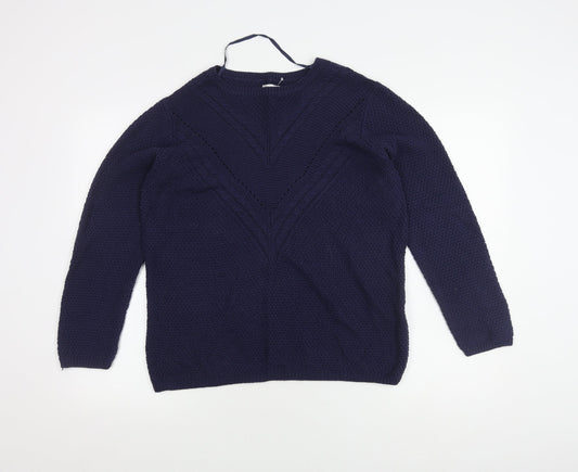 Womens UK Size 10 Damart Blue Jumper