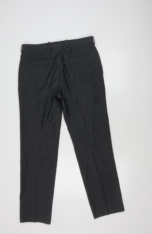 John Lewis Men's Black Dress Pants, Size 32R, Formal Wear