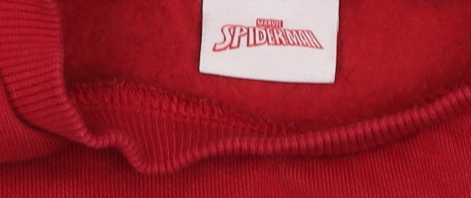 Marvel Spiderman Boys' Red Sweatshirt 4-5 Years Pullover