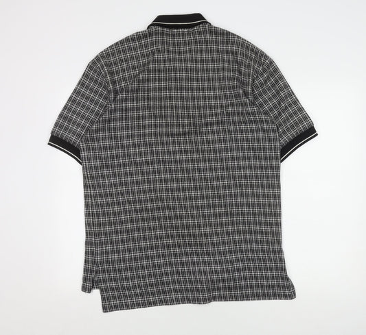 CrossCreek Men's Black Check M Polo Shirt