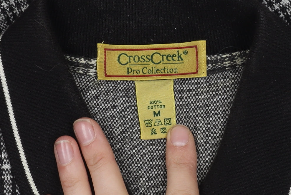 CrossCreek Men's Black Check M Polo Shirt