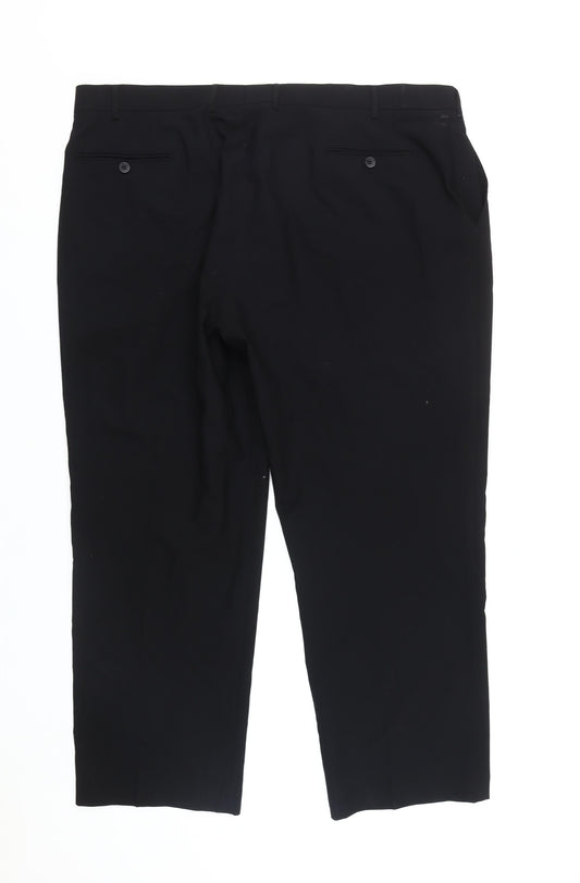 Mens UK Size 44 Skopes Classic Fit Dress Pants Black Trousers