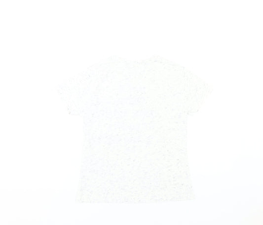 Womens UK Size 8 Marvel White Basic T-Shirt