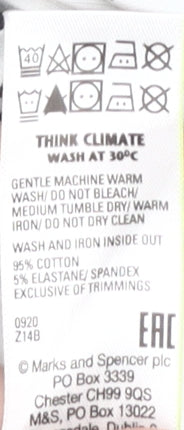 Womens UK Size 12 Marks and Spencer White Basic T-Shirt