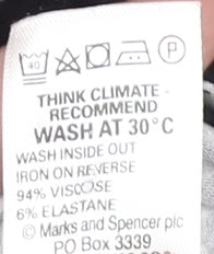 Womens UK Size 14 Marks and Spencer Black Basic T-Shirt