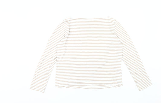 Womens UK Size L MNG Beige Basic T-Shirt