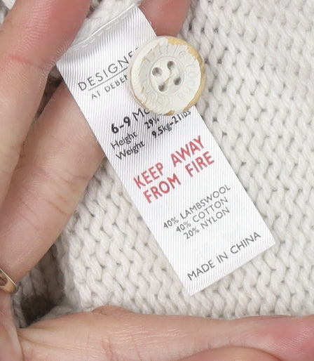Rocha Little Rocha Ivory Jumper 6-9 Months Unisex Knit Pullover