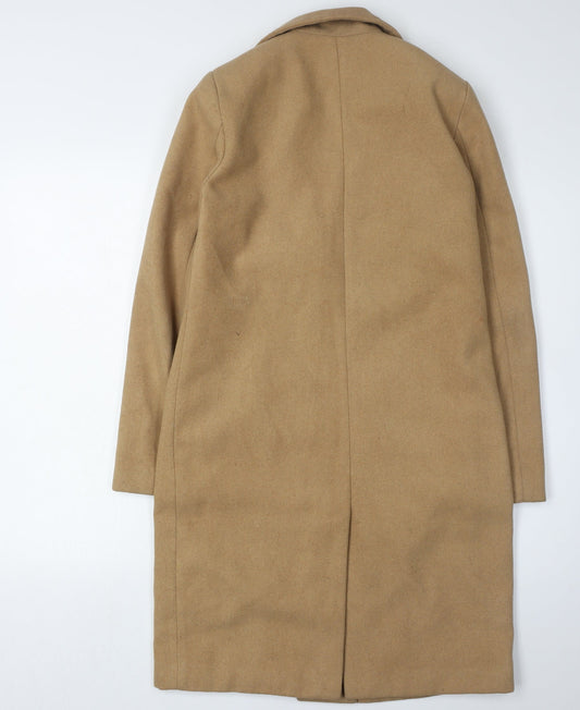 New Look Women's Beige Overcoat Size 6