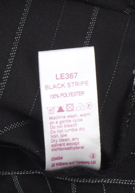 Simply Be Women's Black Striped Trousers 16