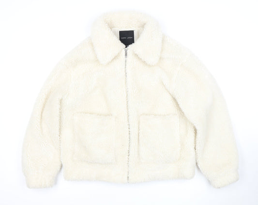 Womens UK Size 10 New Look White Puffer Jacket