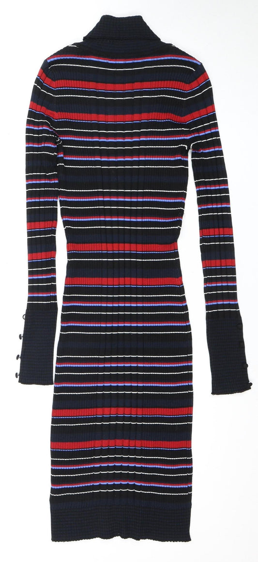 Next Women's Multicoloured Striped Dress - Size 8