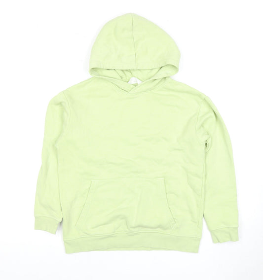 H&M Boys Green Pullover Hoodie 9-10 Years, Hooded