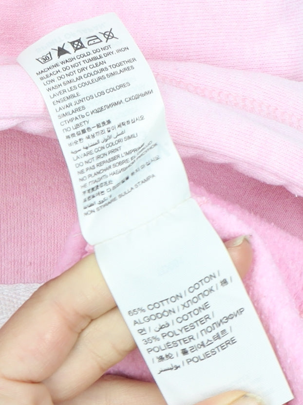 Superdry Women's Pink Pullover Hoodie - M, Logo Accent