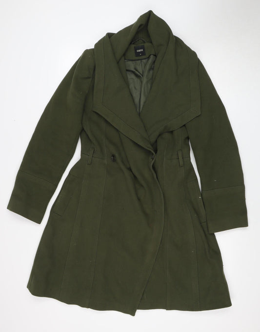 Womens UK Size M Oasis Green Overcoat