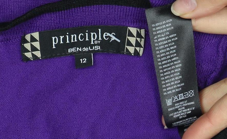 Principle by Ben de Lisi Women's Purple Knit Top Size 12