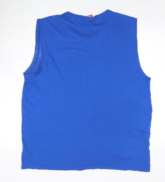 Slazenger Men's Blue Sleeveless Crew Neck T-Shirt 3XL