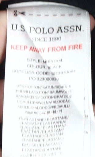 U.S. Polo Assn. Men's Polo Black M Short Sleeve