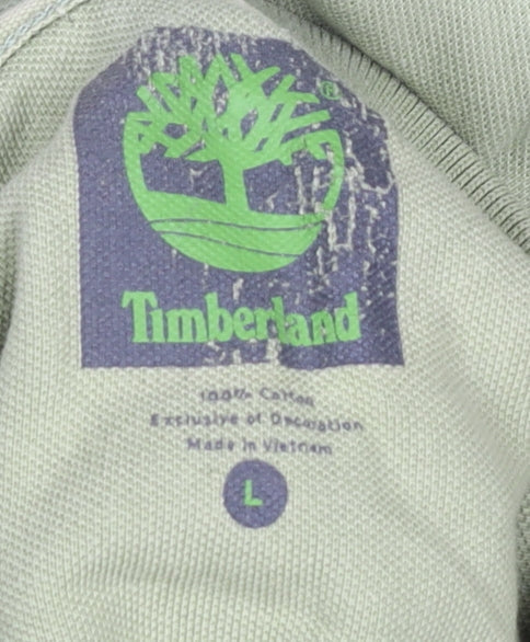 Timberland Men's Green Polo Short Sleeve, Size L