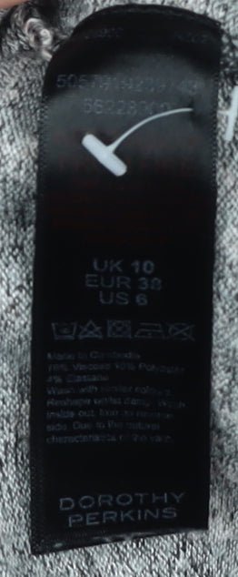 Womens UK Size 10 Dorothy Perkins Black Basic Blouse