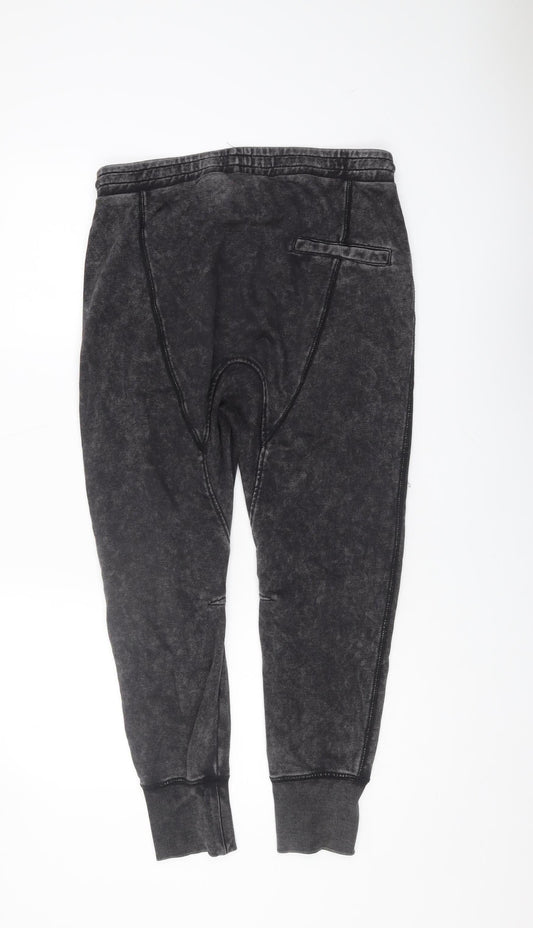 Womens UK Size S Unknown Relaxed Fit Jogger Black Trousers