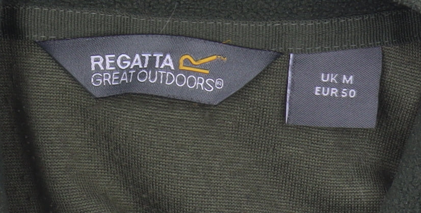 Mens UK Size M Regatta Green 1/4 Zip Sweatshirt