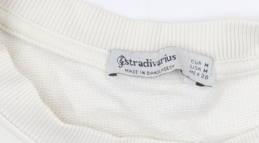 Stradivarius Women’s Ivory Pullover Sweatshirt M