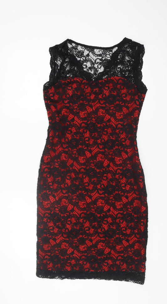 Additional front view of Joe Browns Red Bodycon Dress, size 10, Women's Stylish