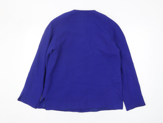 Viyella Women's Blue Blazer UK 10, Single-Breasted