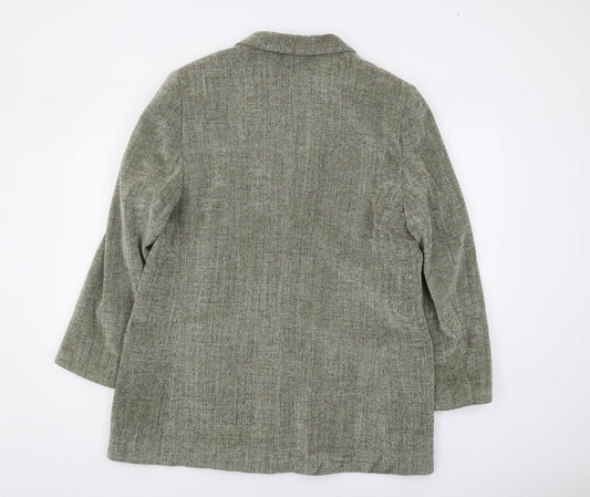 Windsmoor Women's Grey Blazer Size 16 Boucle Notch Lapel