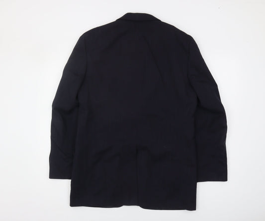 Mens UK Size 38 Jeff Banks Regular Blue Suit Jacket