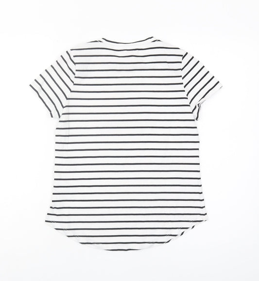 Banana Republic Womens 2XS Petite Striped Crew Neck T-Shirt
