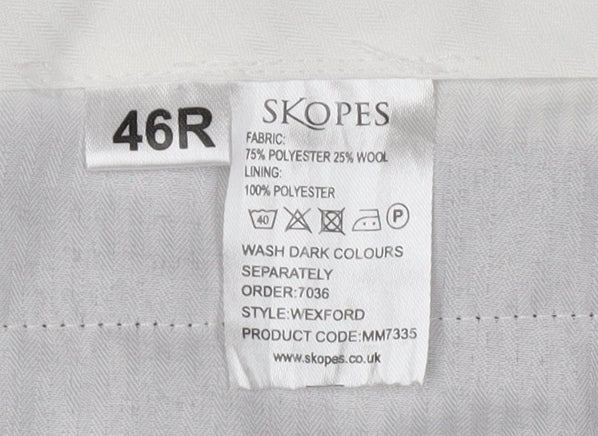 Skopes Men's Brown Formal Trousers, Size 46 R, Wexford