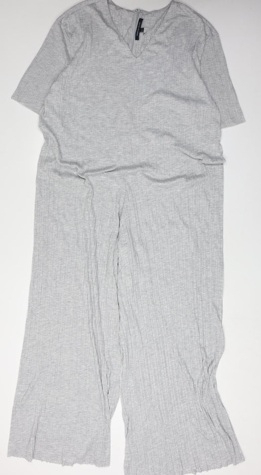 Additional front view of French Connection Women's Grey XL Jumpsuit