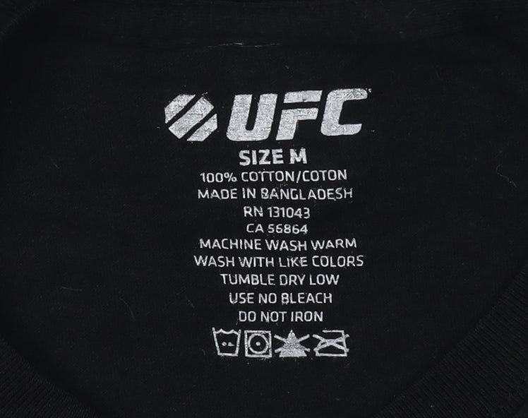UFC Men's Black Fight Night T-Shirt, Size M, Sports Style