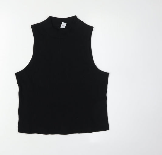 Womens UK Size L Old Navy Black Basic Tank