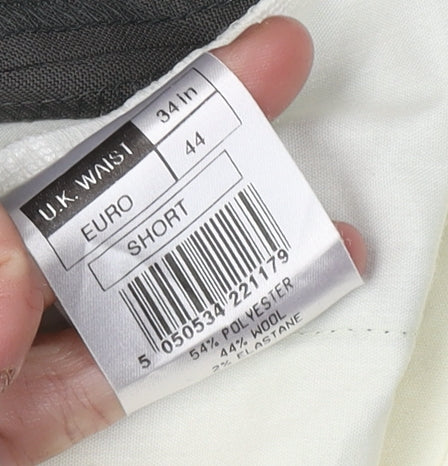 Pinstripe Men's Green Trousers, Size 34, Formal Wear