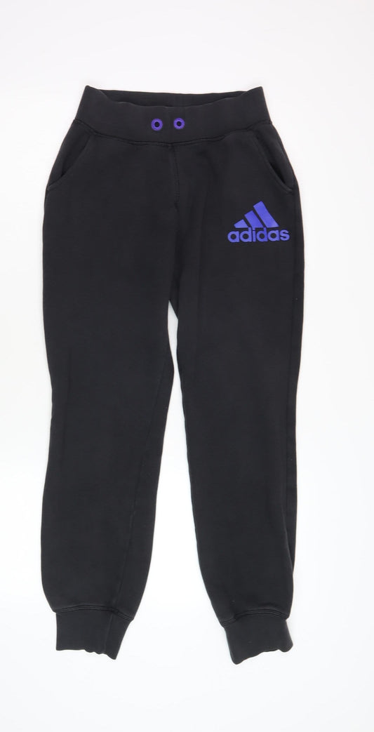 Additional front view of Adidas Women's Black XS Jogger Trousers