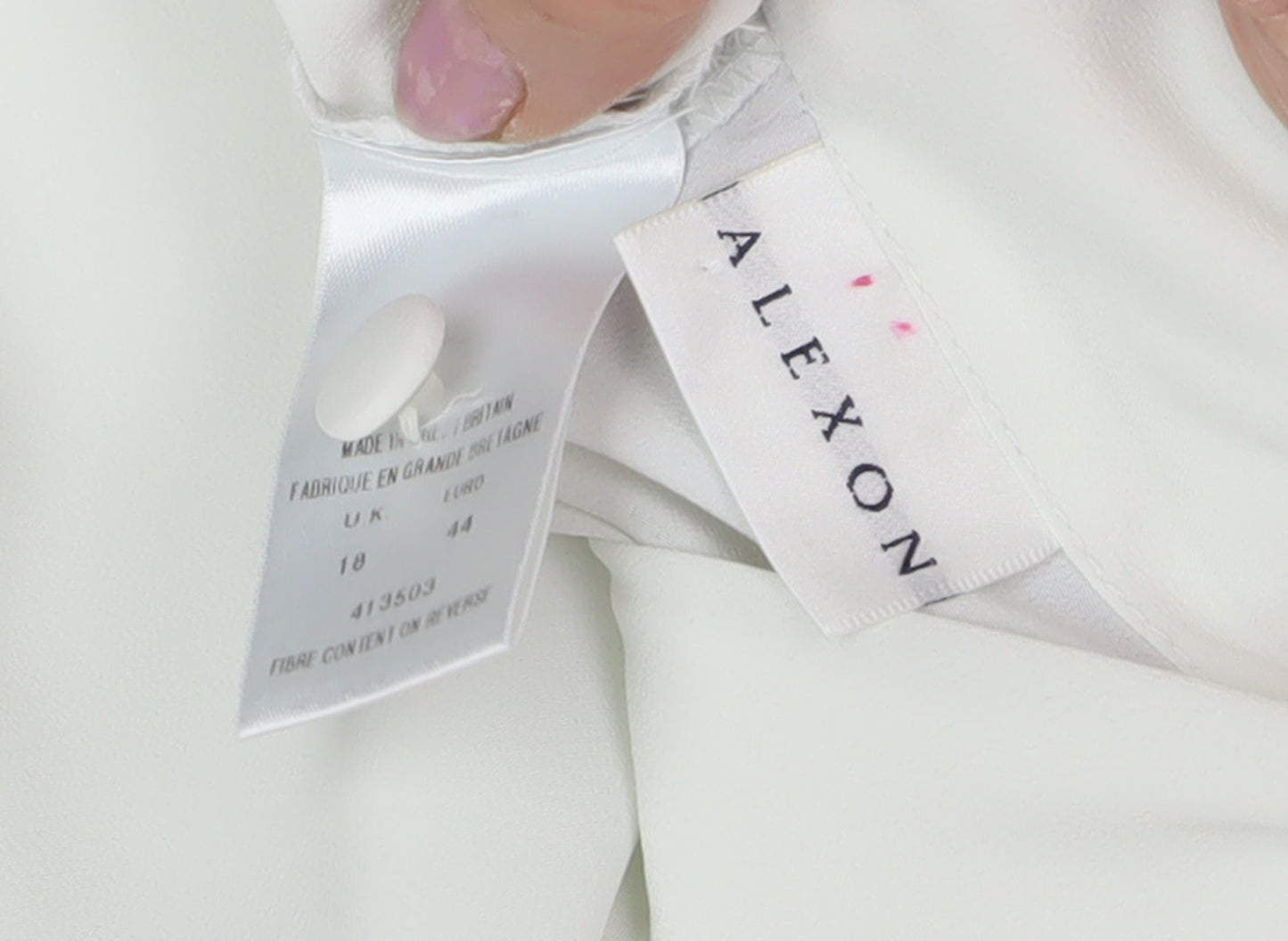 Alexon Women's White Sleeveless Cowl Neck Blouse Size 18