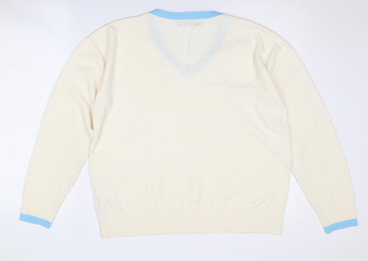 Womens UK Size 14 Marks and Spencer Ivory Pullover Jumper