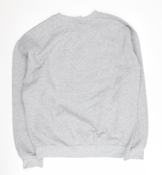 Mens UK Size M Gildan Grey Pullover Sweatshirt