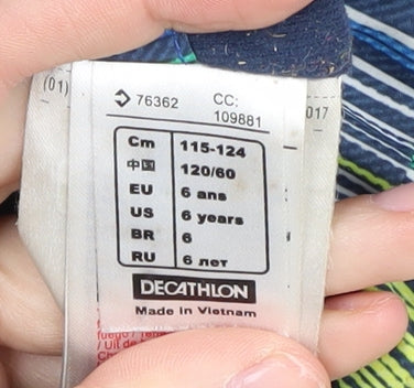 Decathlon Boys Multicoloured Hooded Puffer Jacket Size 6
