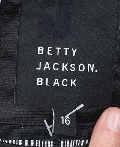 Additional view of Betty Jackson Black Women's Coat, size 16, Check