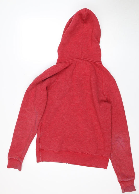 Womens UK Size 10 Jack Wills Red Full Zip Hoodie