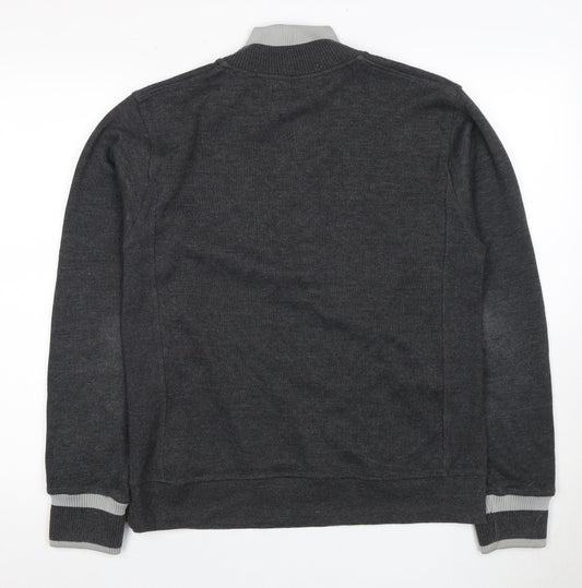 Pierre Cardin Men's Grey Full Zip Jumper, Size L